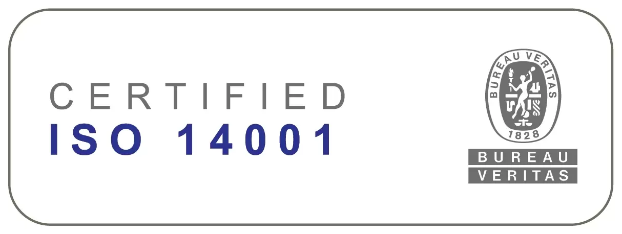 Certified ISO 14001 by Bureau Veritas