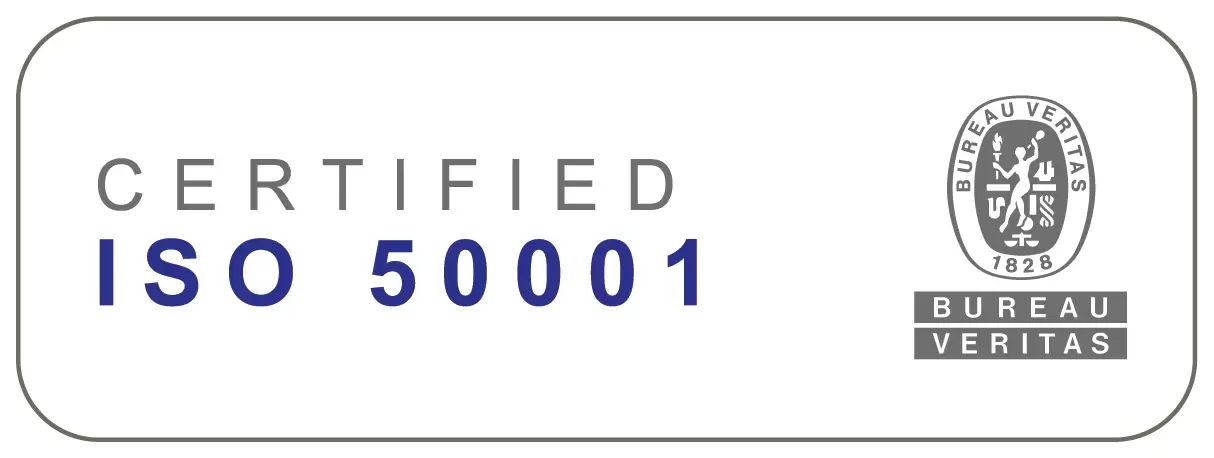 Certified ISO 50001 by Bureau Veritas